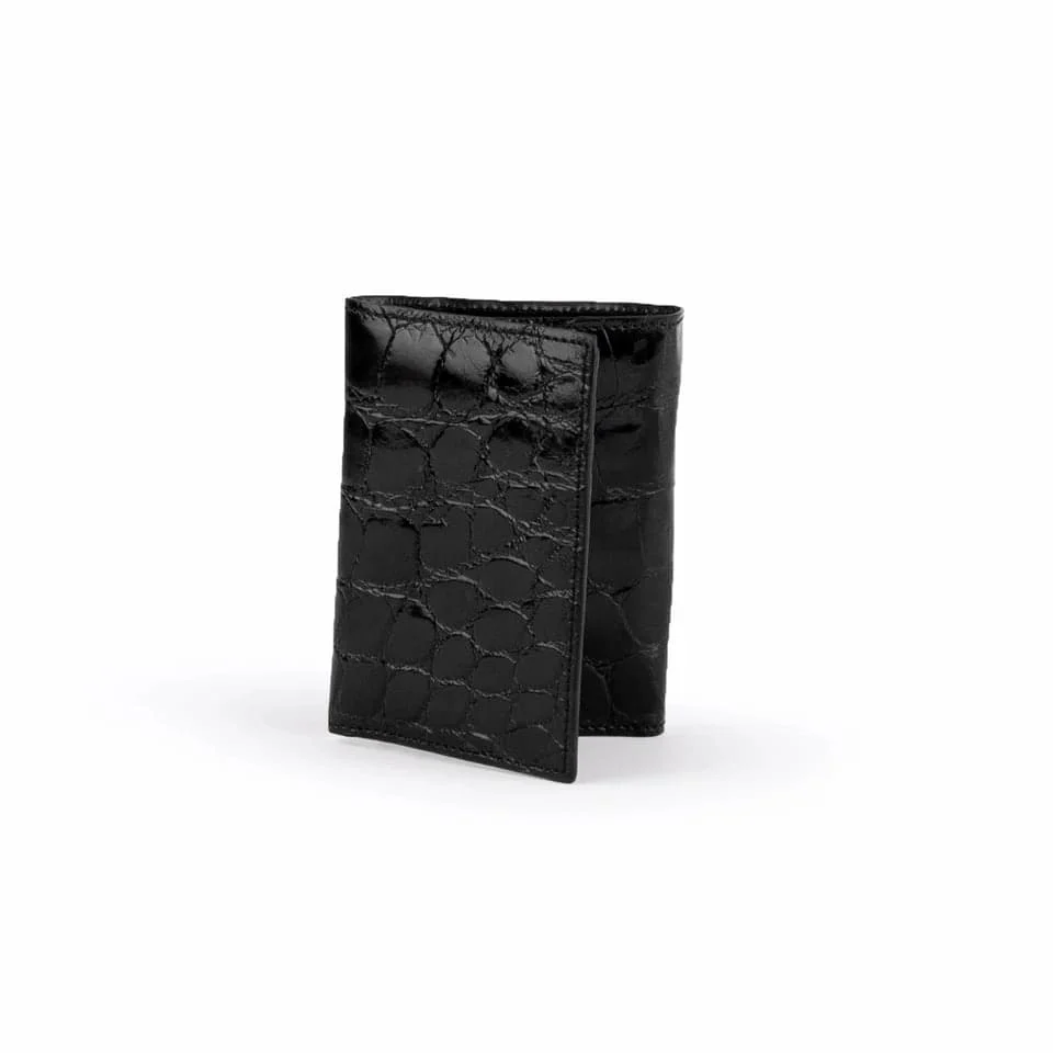Men's Genuine Exotic Animal Skin Ferrini Hornback Crocodile Card Holder by Ferrini USA