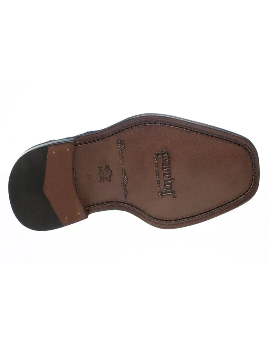 Men's Genuine Exotic Animal Skin Ferrini Hornback Crocodile Card Holder by Ferrini USA - Image 3
