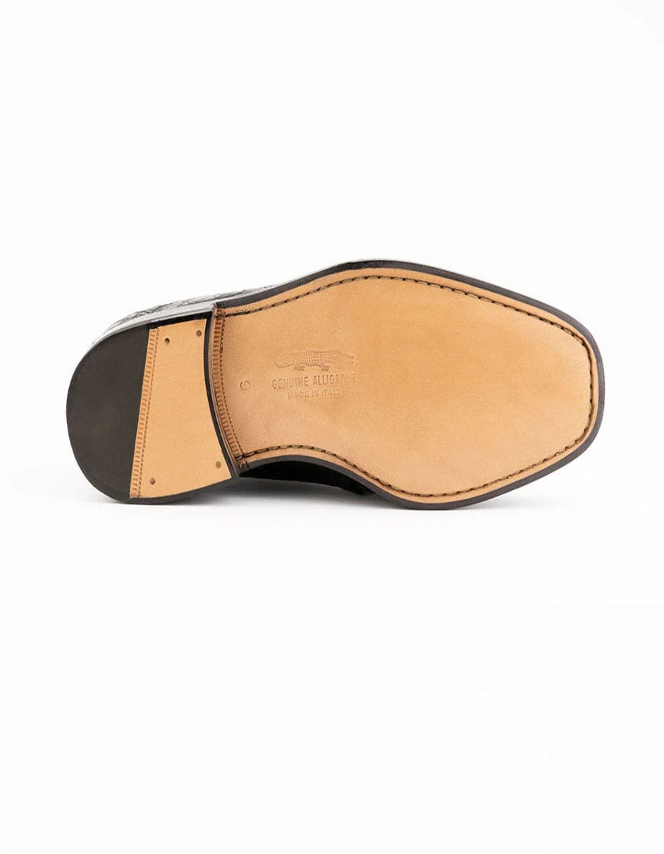 Men's Genuine Exotic Animal Skin Ferrini Hornback Crocodile Card Holder by Ferrini USA - Image 2