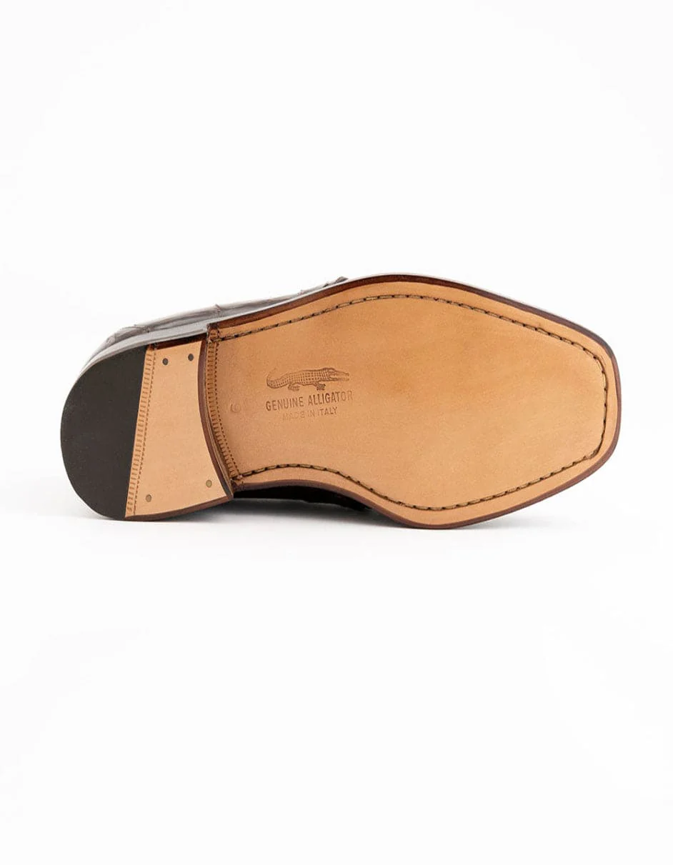 Men's Genuine Exotic Animal Skin Ferrini Hornback Crocodile Card Holder by Ferrini USA - Image 2