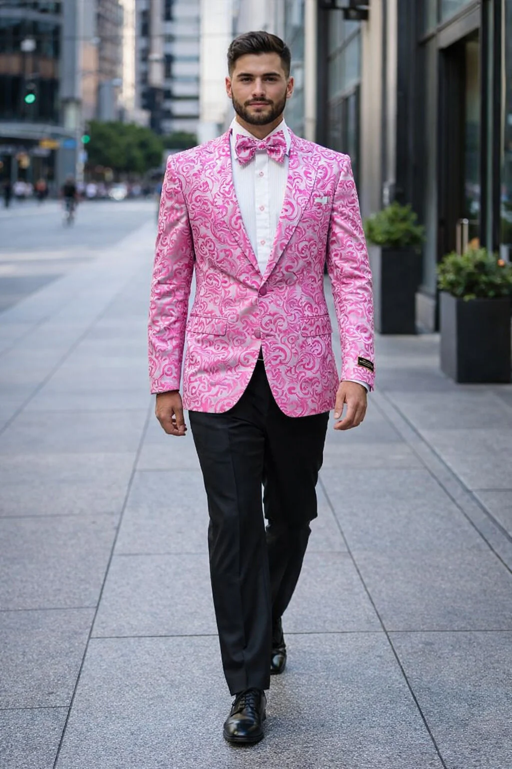 Fuchsia Unique Men's Floral Fancy - Image 8
