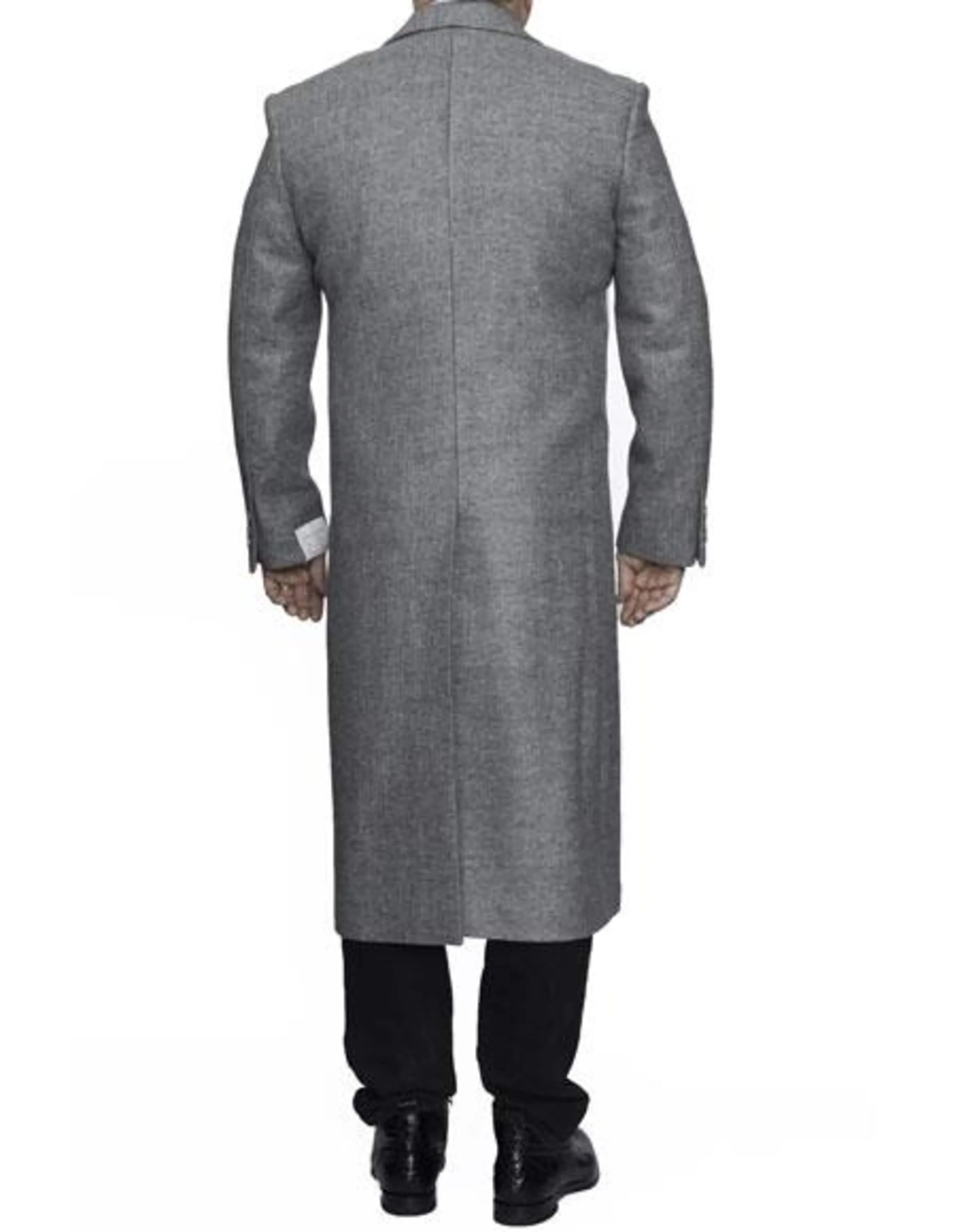 Full Length Light Grey Ankle length Wool Dress Top Coat / Overcoat - Image 2