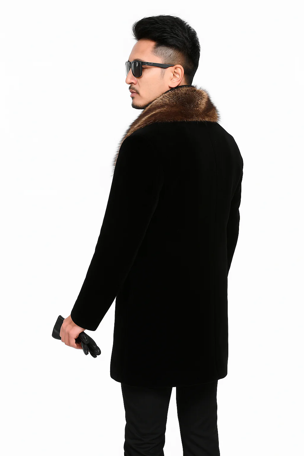 Fur Collars Men's Overcoat - Men's Peacoat and Cashmere - Image 7