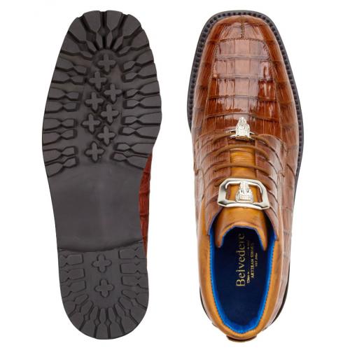 Belvedere Gallardo Genuine Crocodile Leather Ankle Boots with Antique Sport Tractor Sole - Image 3