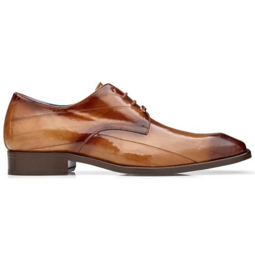 Belvedere Italo Genuine Eel Skin Men's Loafers in Antique Camel - Image 2