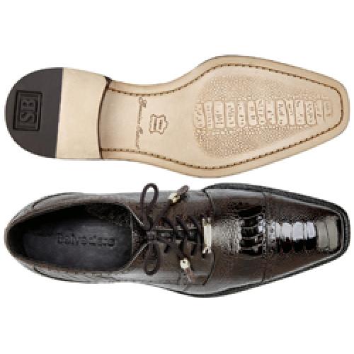 Belvedere Batta Chocolate Brown Ostrich Leather Dress Shoes - Image 2