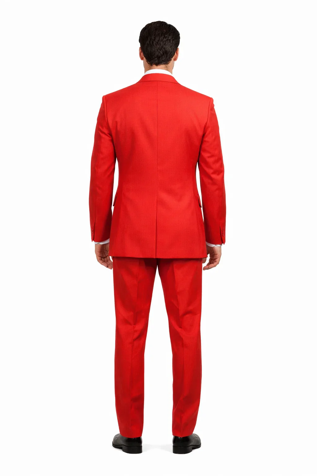 Gianni Mens Red Suit not poly-rayon Suit 3 Button Super 120'S Extra Fine 2PC - Image 2