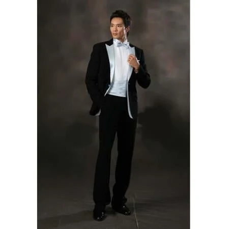 Black And White Lapel Velvet Blazer
