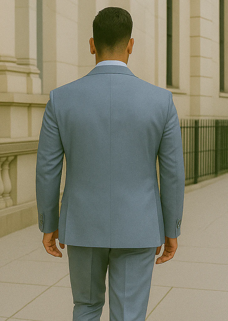 Groomsmen Suits R&H 2 Button Side Vents Modern Fit Suits Jacket With Flat Front Pants Super 150 Business ~ Wedding 2 Piece Side Vented Suit Separate - 100% Percent Wool Fabric Suit - Worsted Wool Business Suit - Image 3