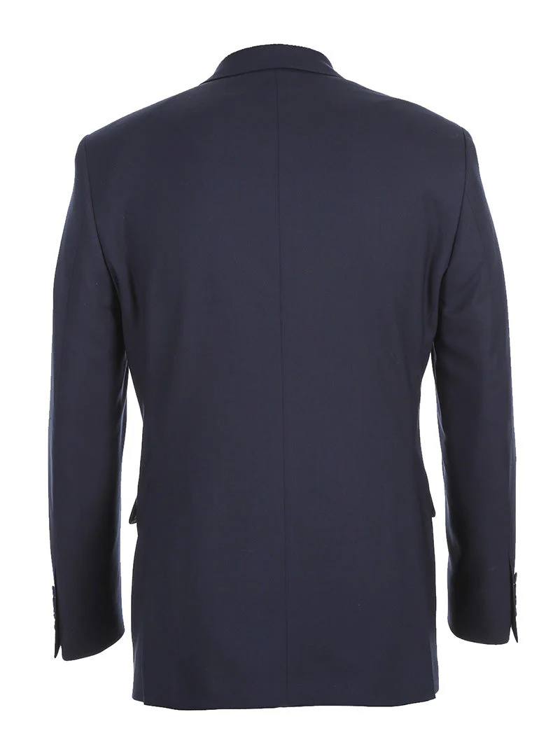 Half Canvas Stretch Wool Dress Suit Regular Fit 2 Piece in Navy - Image 4