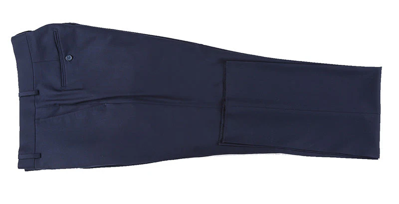 Half Canvas Stretch Wool Dress Suit Regular Fit 2 Piece in Navy - Image 9