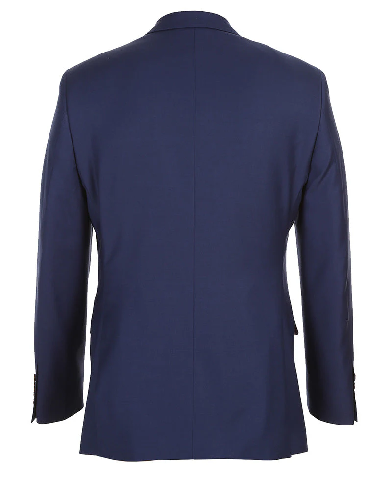 Half Canvas Wool Dress Suit Modern Fit 2 Piece in Blue - Image 4
