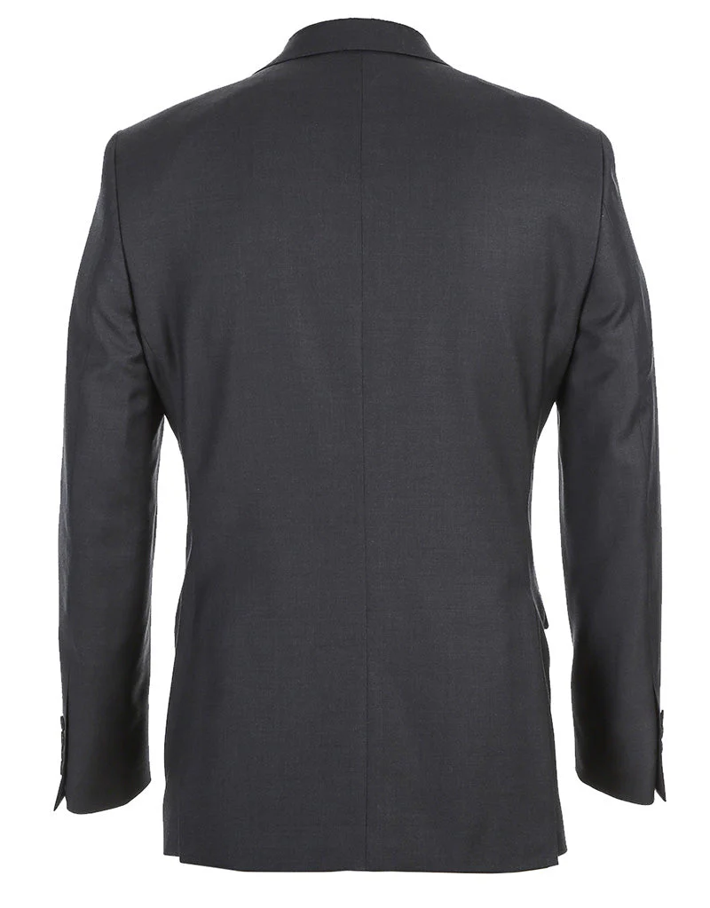 Half Canvas Wool Dress Suit Regular Fit 2 Piece in Charcoal - Image 4