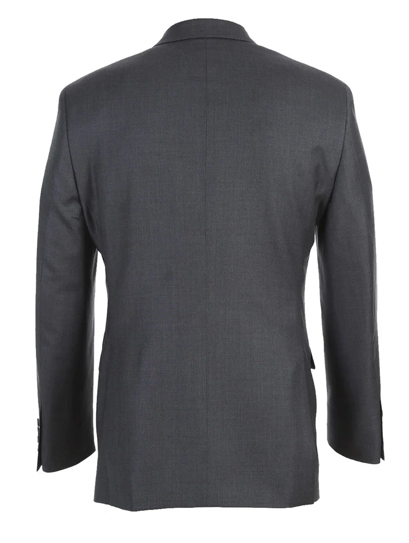 Half Canvas Wool Dress Suit Regular Fit 2 Piece in Gray - Image 4