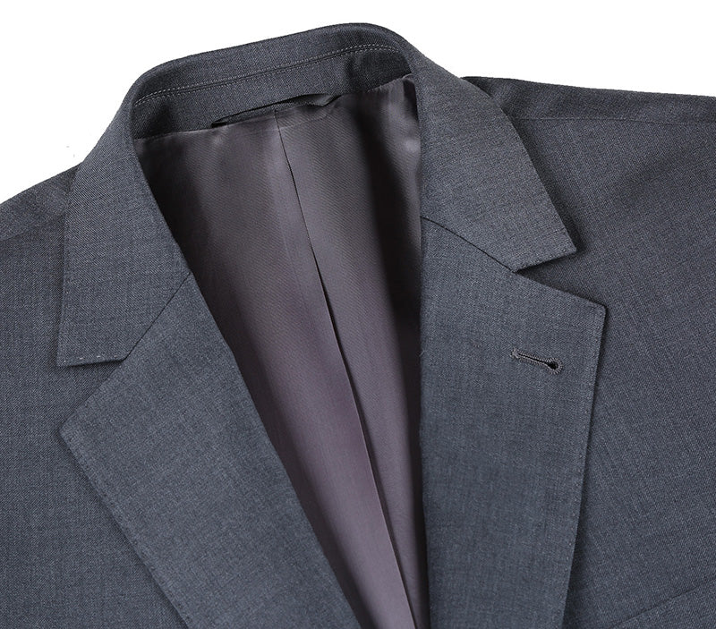 Half Canvas Wool Dress Suit Regular Fit 2 Piece in Gray - Image 5