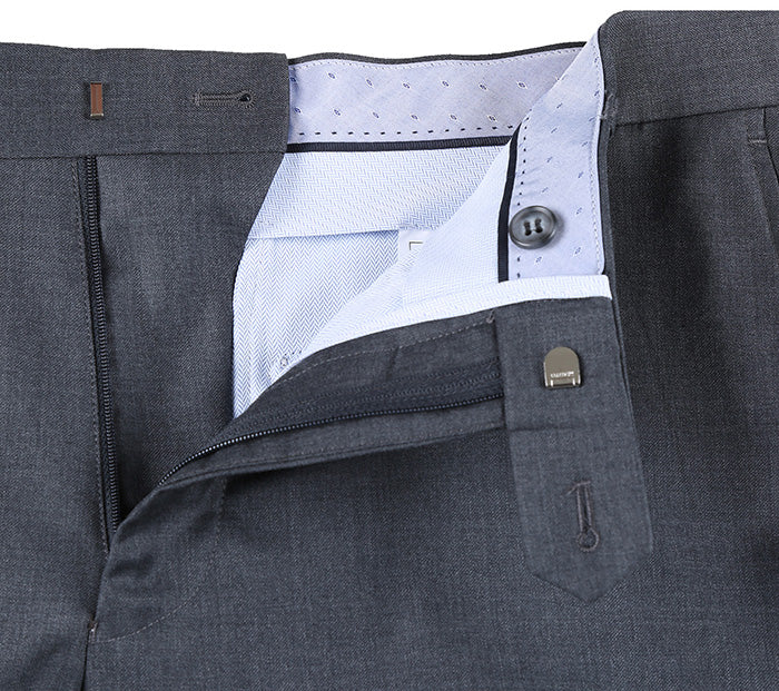Half Canvas Wool Dress Suit Regular Fit 2 Piece in Gray - Image 7
