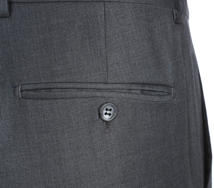 Half Canvas Wool Dress Suit Regular Fit 2 Piece in Gray - Image 8
