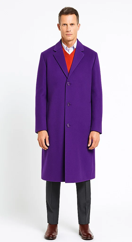 Heath Ledger Joker Costume Overcoat For Men