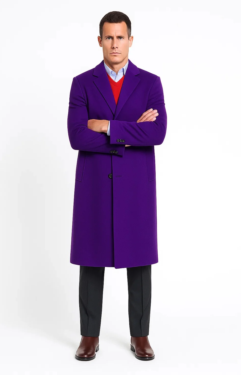 Heath Ledger Joker Costume Overcoat For Men - Image 7