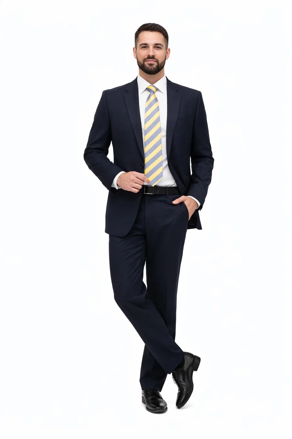 High Quality Construction Two Button Dark Navy Blue Suit For Men Super Soft Wool Vent Cheap Priced Business Suits Clearance Sale Online Discount Fashion Sale - Image 7