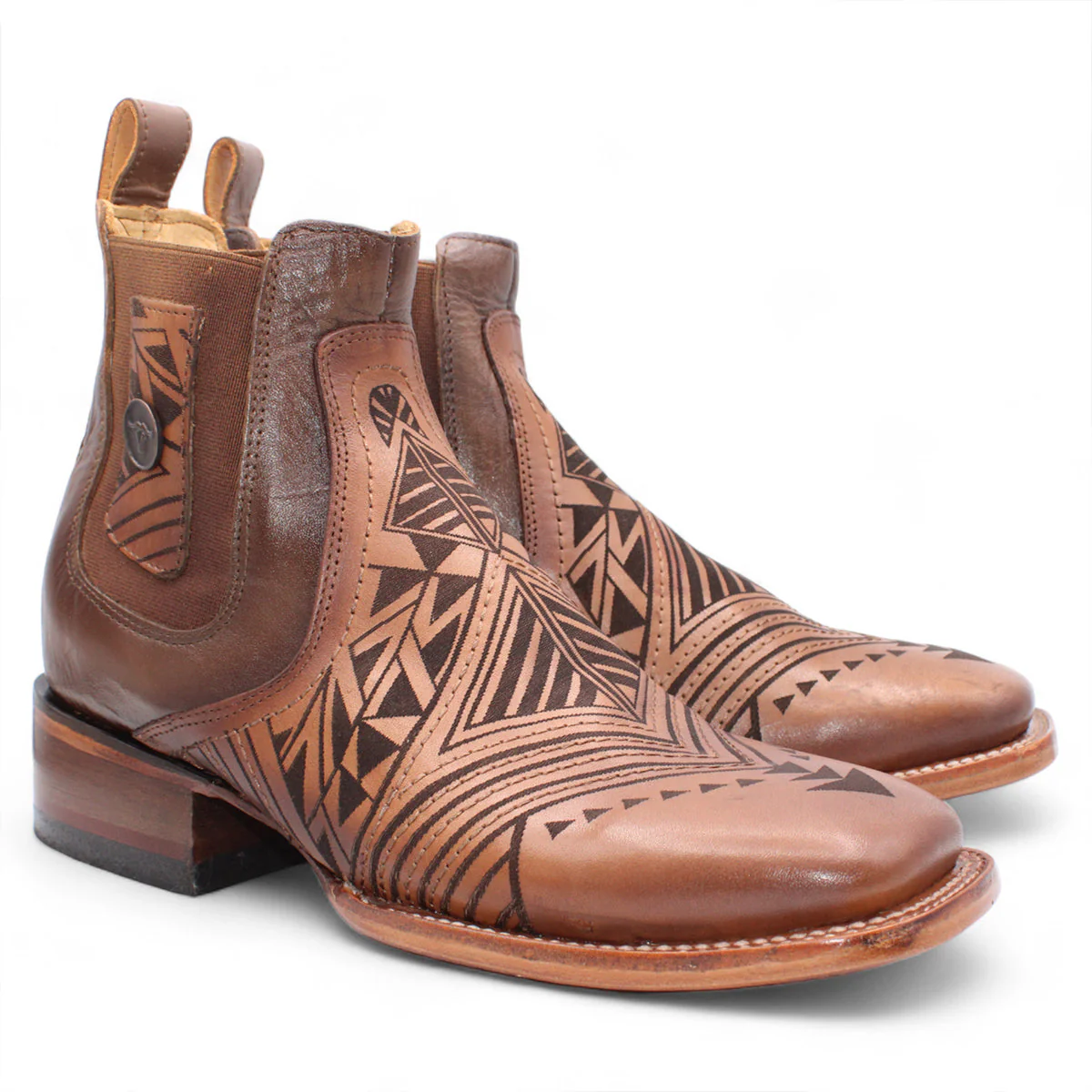 Ankle Laser Engraved Boots by Hooch Boots