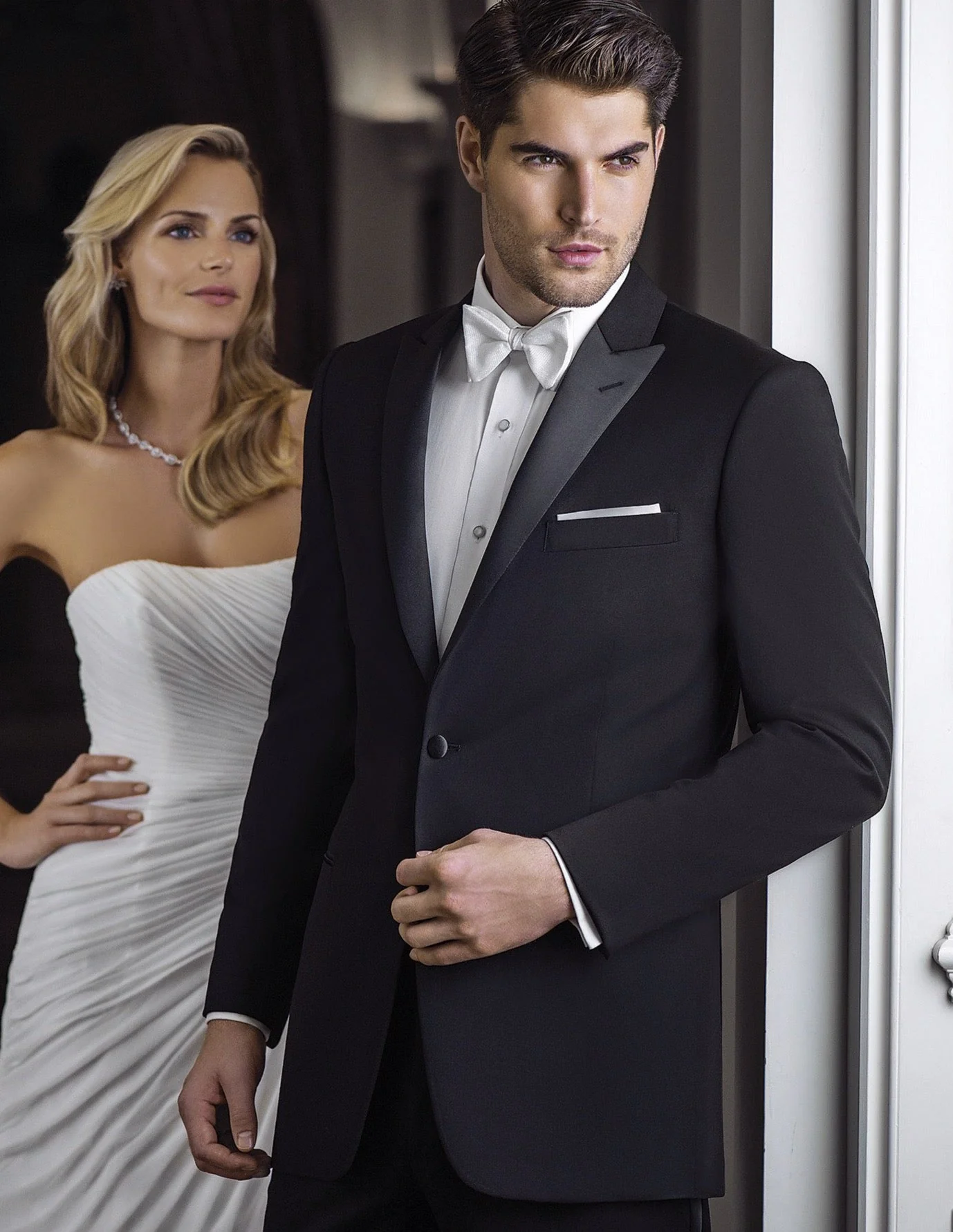 Jackson Peak Lapel Black Tuxedo for Men by Designer Tuxedos