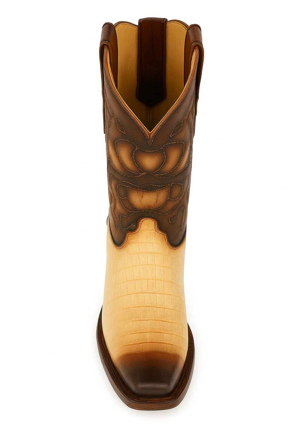 King Exotic Men's Caiman Belly Snip Toe Boots - Image 21