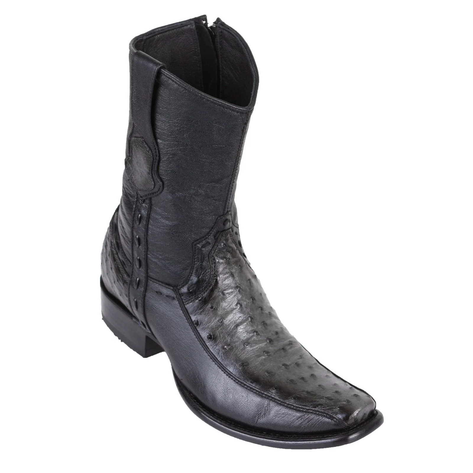 King Exotic Men's Ostrich & Deer Boots H79BF Dubai Toe
