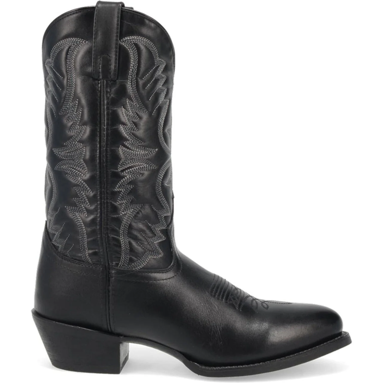 Laredo Birchwood Black Leather Round Toe Boots for Men - Image 2
