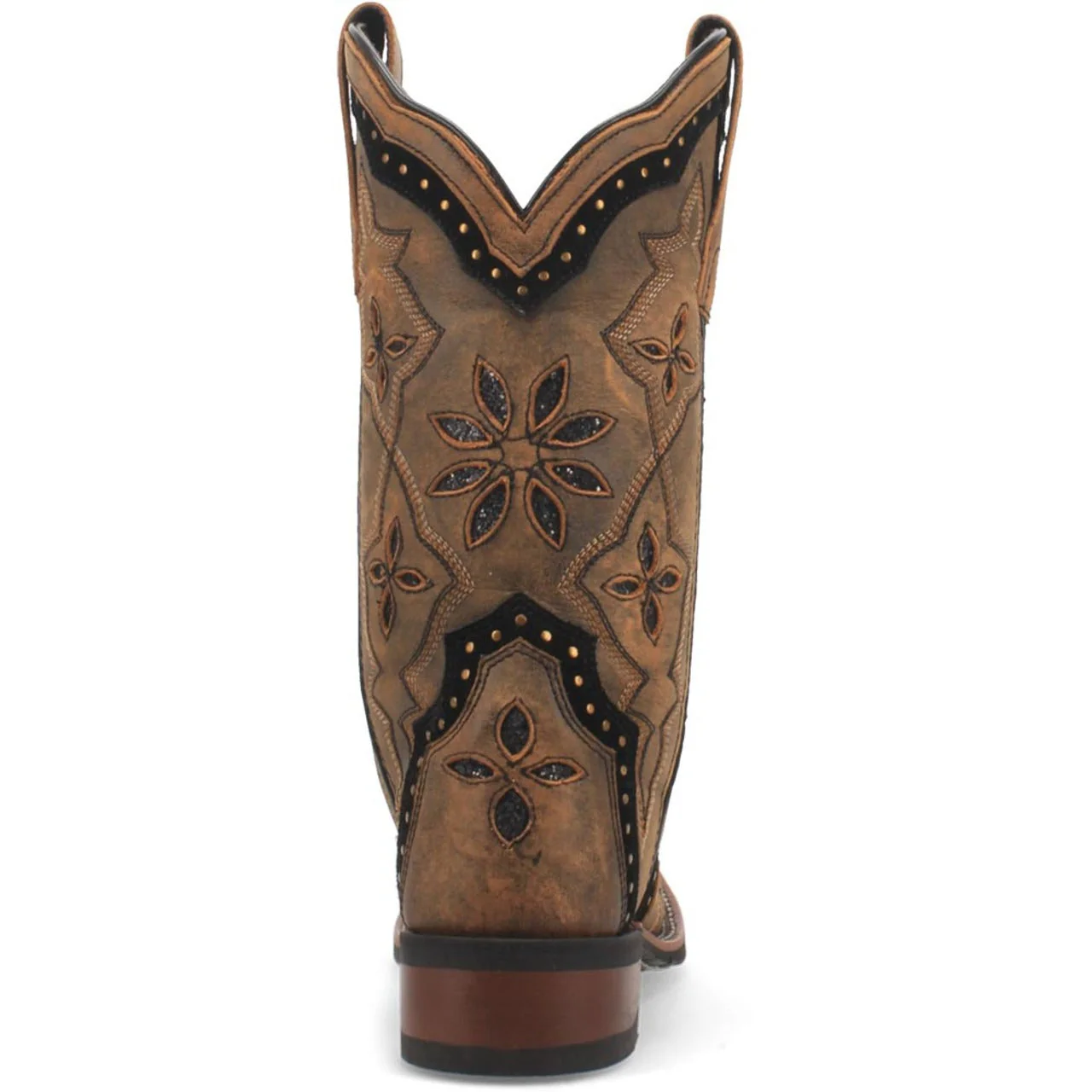 Laredo Bouquet Honey Leather Square Toe Women Boots - Image 4