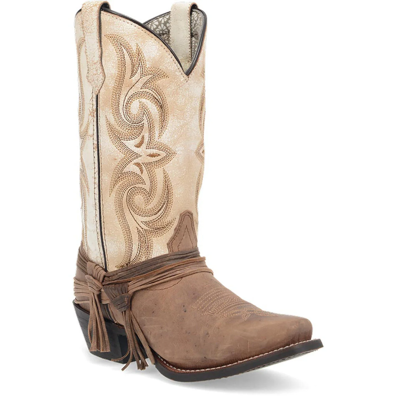 Laredo Myra Sand Square Toe Leather Women Boots - Image 2