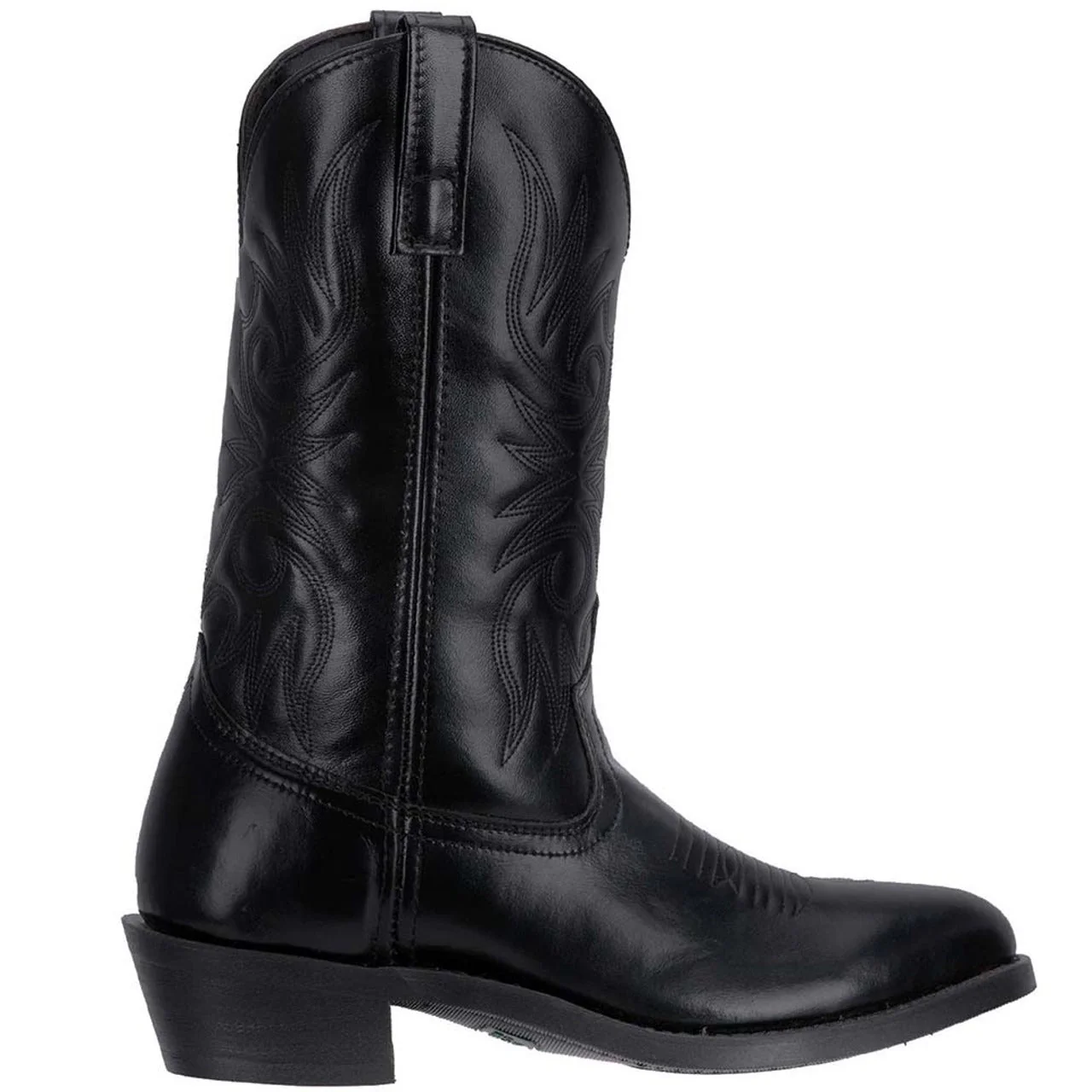 Laredo Paris R-Toe Black Leather Men's Boots