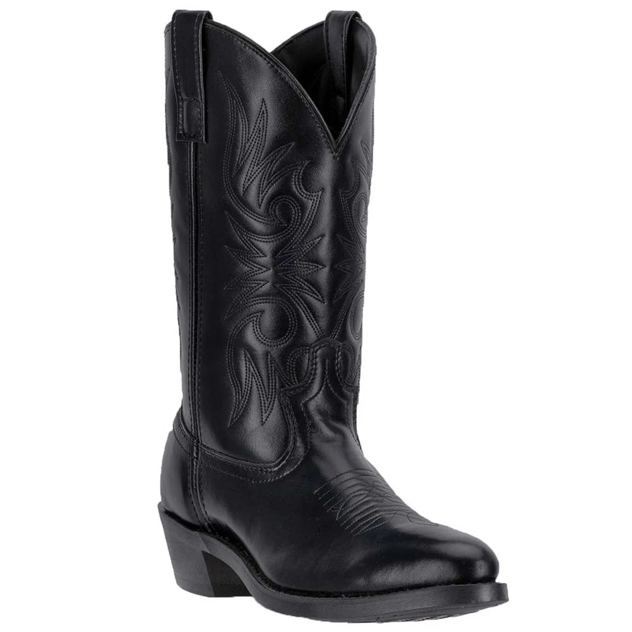 Laredo Paris R-Toe Black Leather Men's Boots - Image 2
