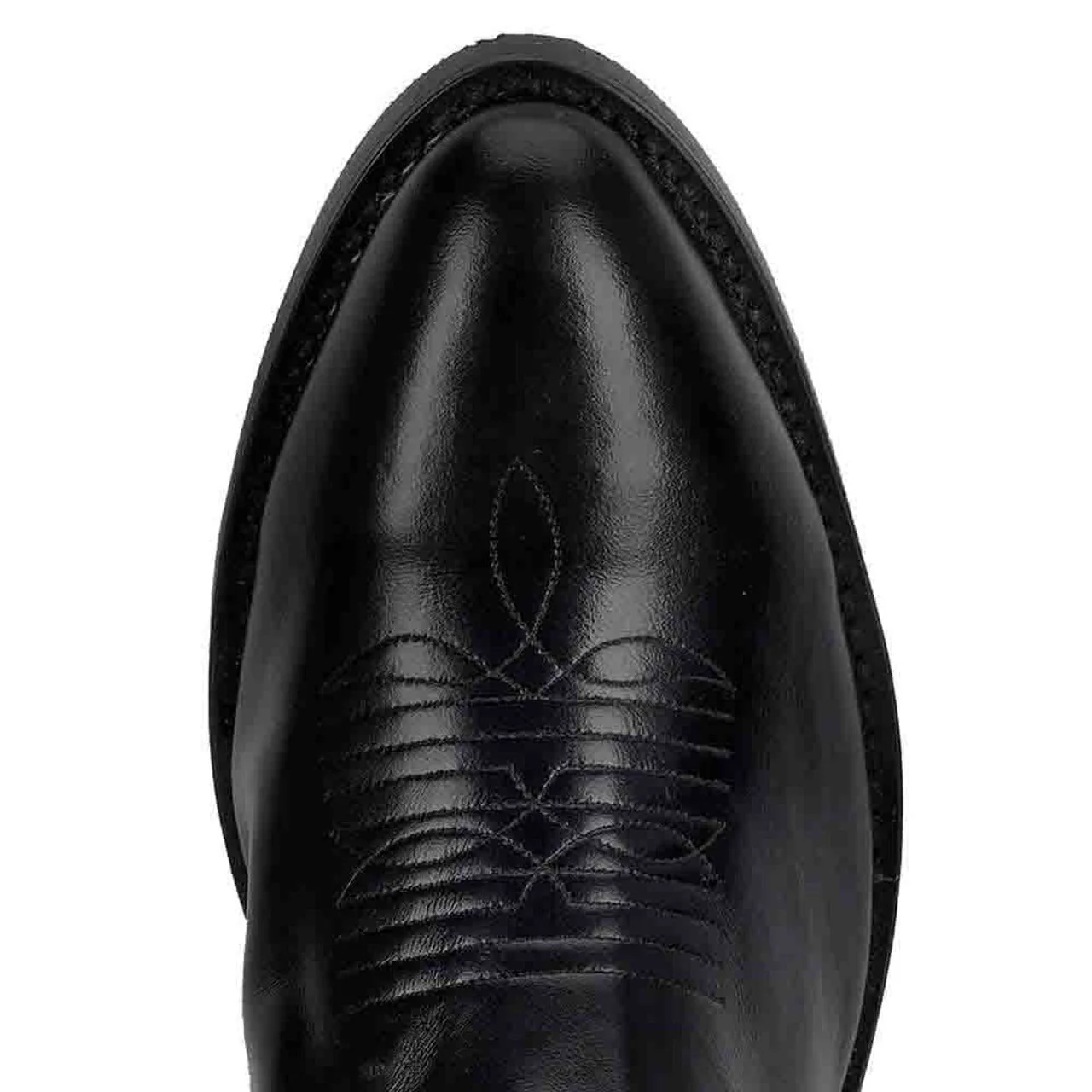 Laredo Paris R-Toe Black Leather Men's Boots - Image 5
