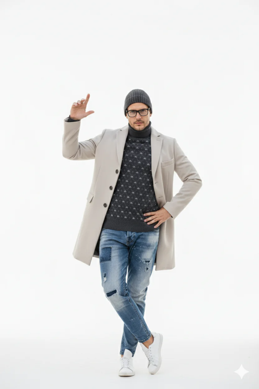 Light Tan Overcoat - Beige Sand Color Light Carcoat - Image 8