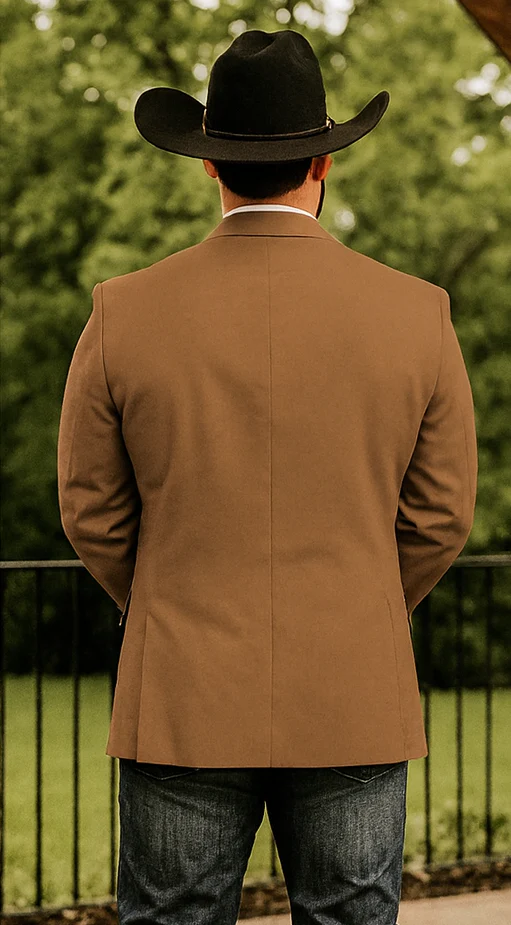 Light Tan Western Blazer - Sand Color - Image 32