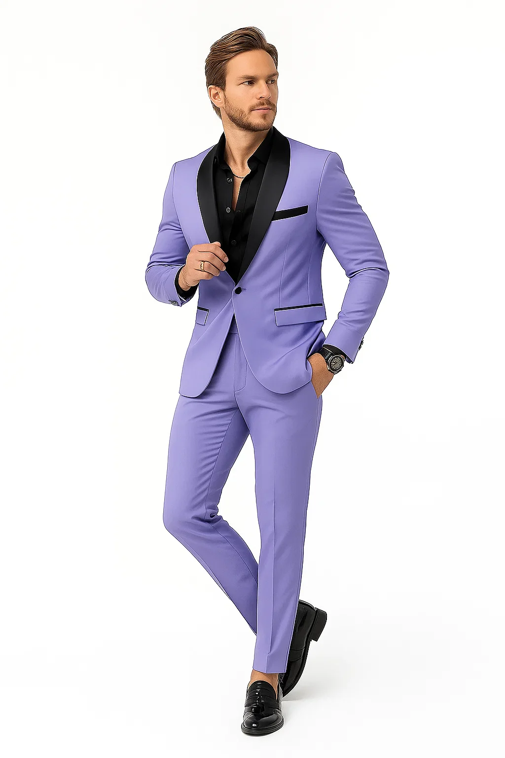 Lilac Prom Tuxedo - Wedding Suit - Groom Tuxedo Suit - Image 5