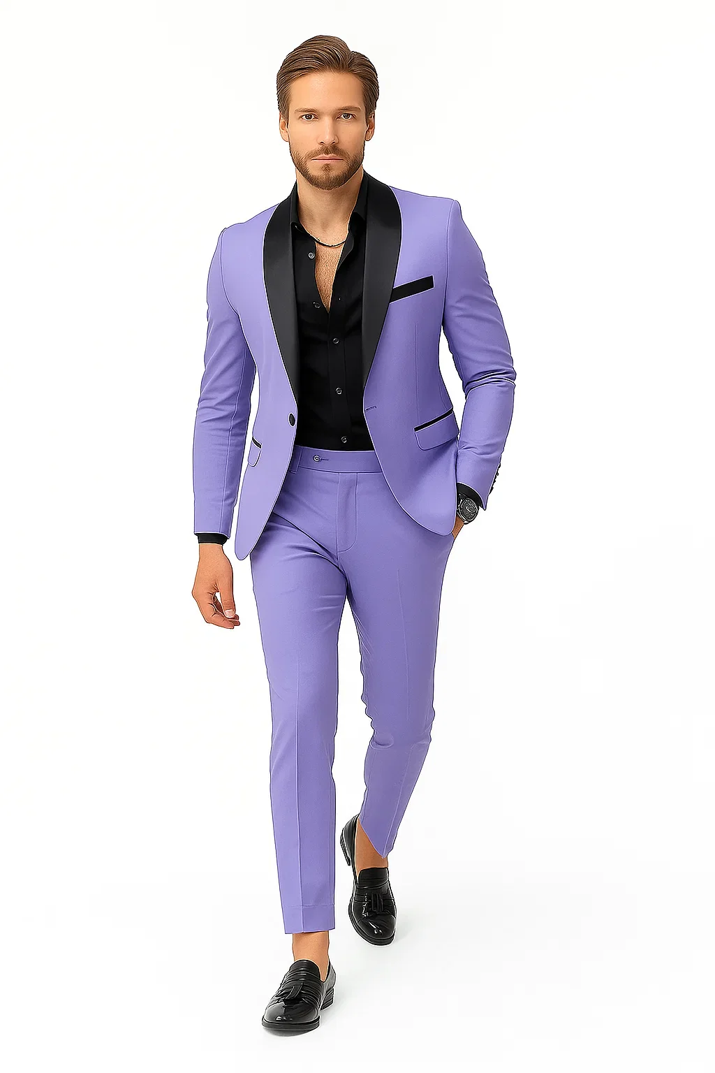 Lilac Prom Tuxedo - Wedding Suit - Groom Tuxedo Suit - Image 7