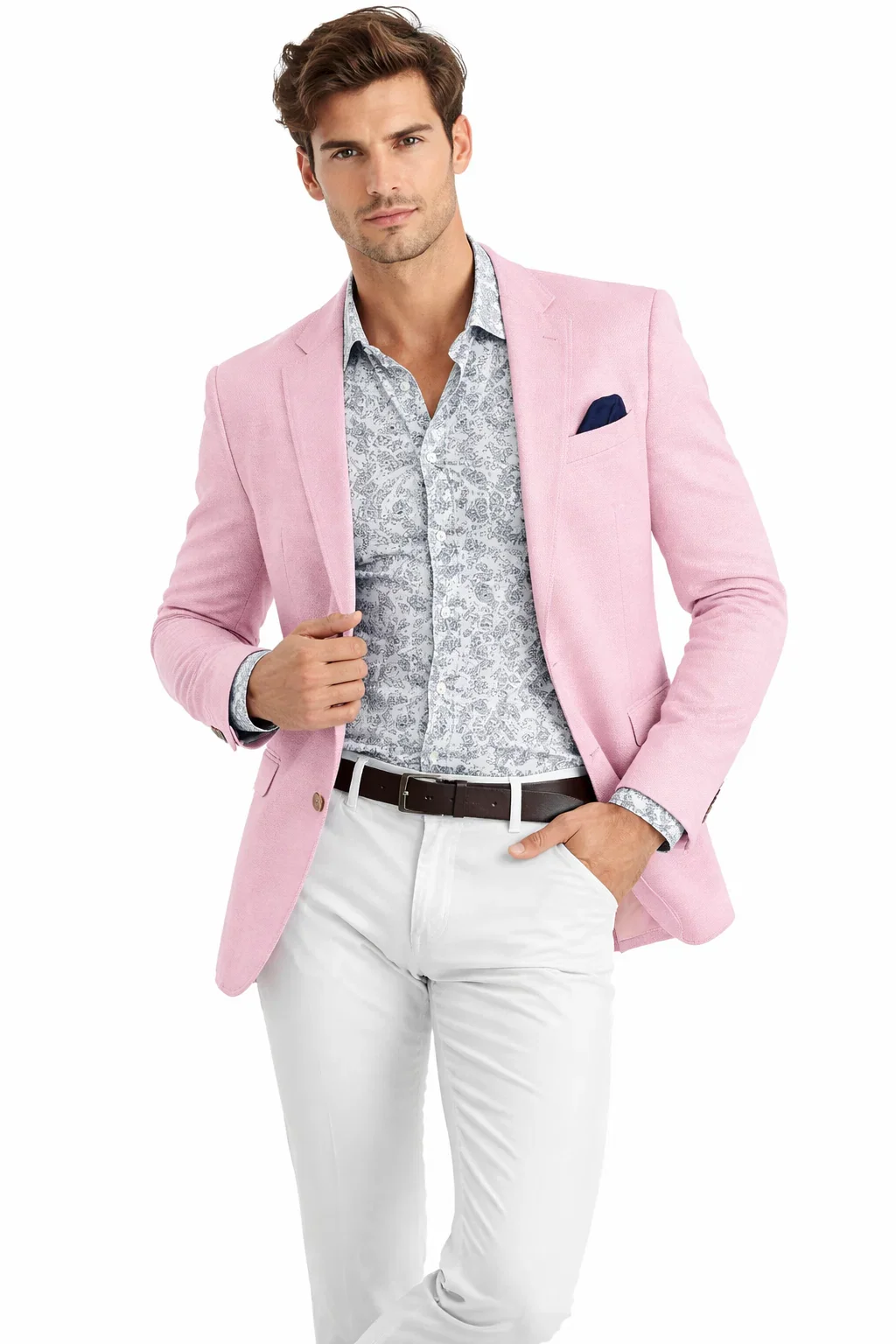 Linen Blazer - Pink Linen Sportcoat - Image 5