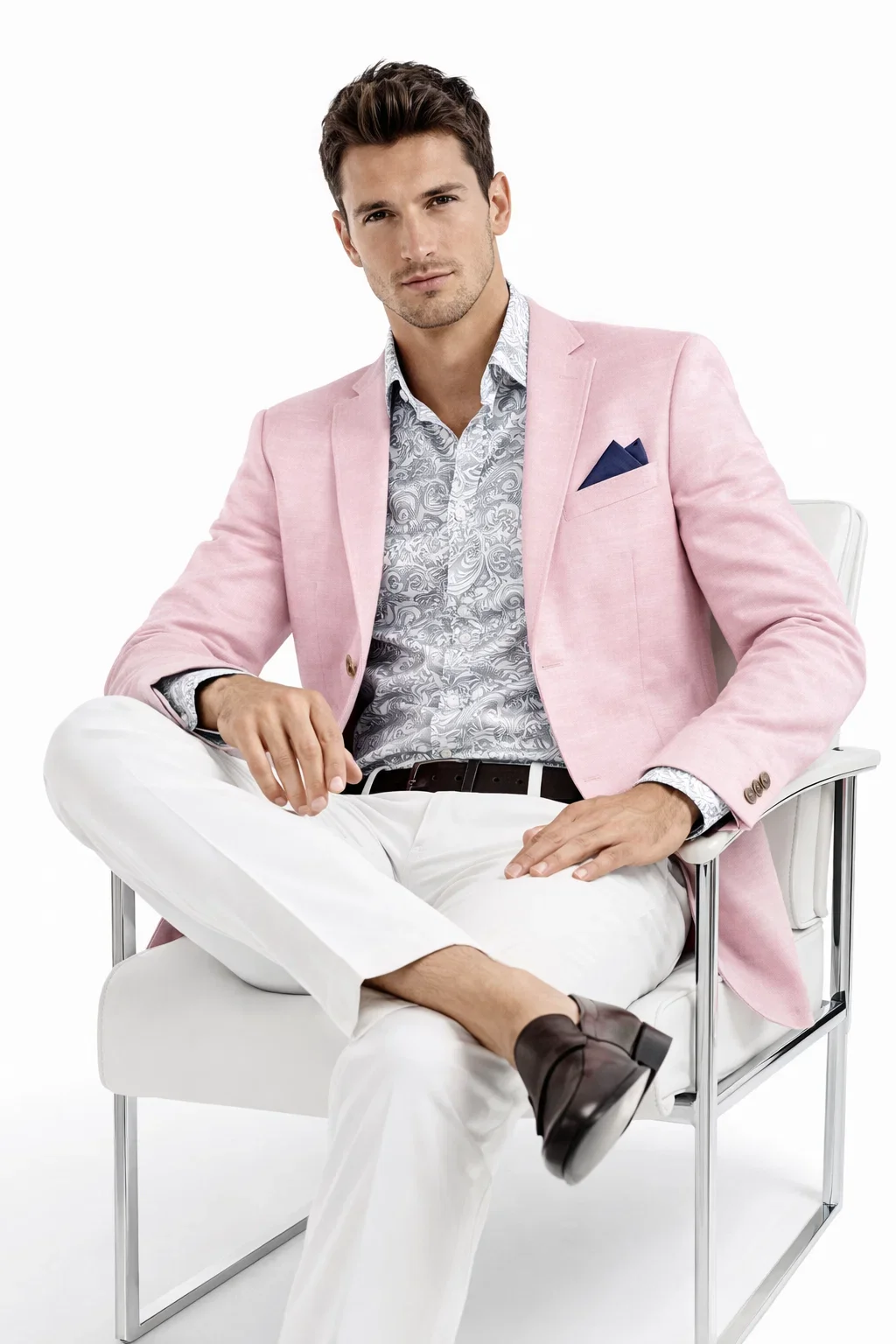Linen Blazer - Pink Linen Sportcoat - Image 7