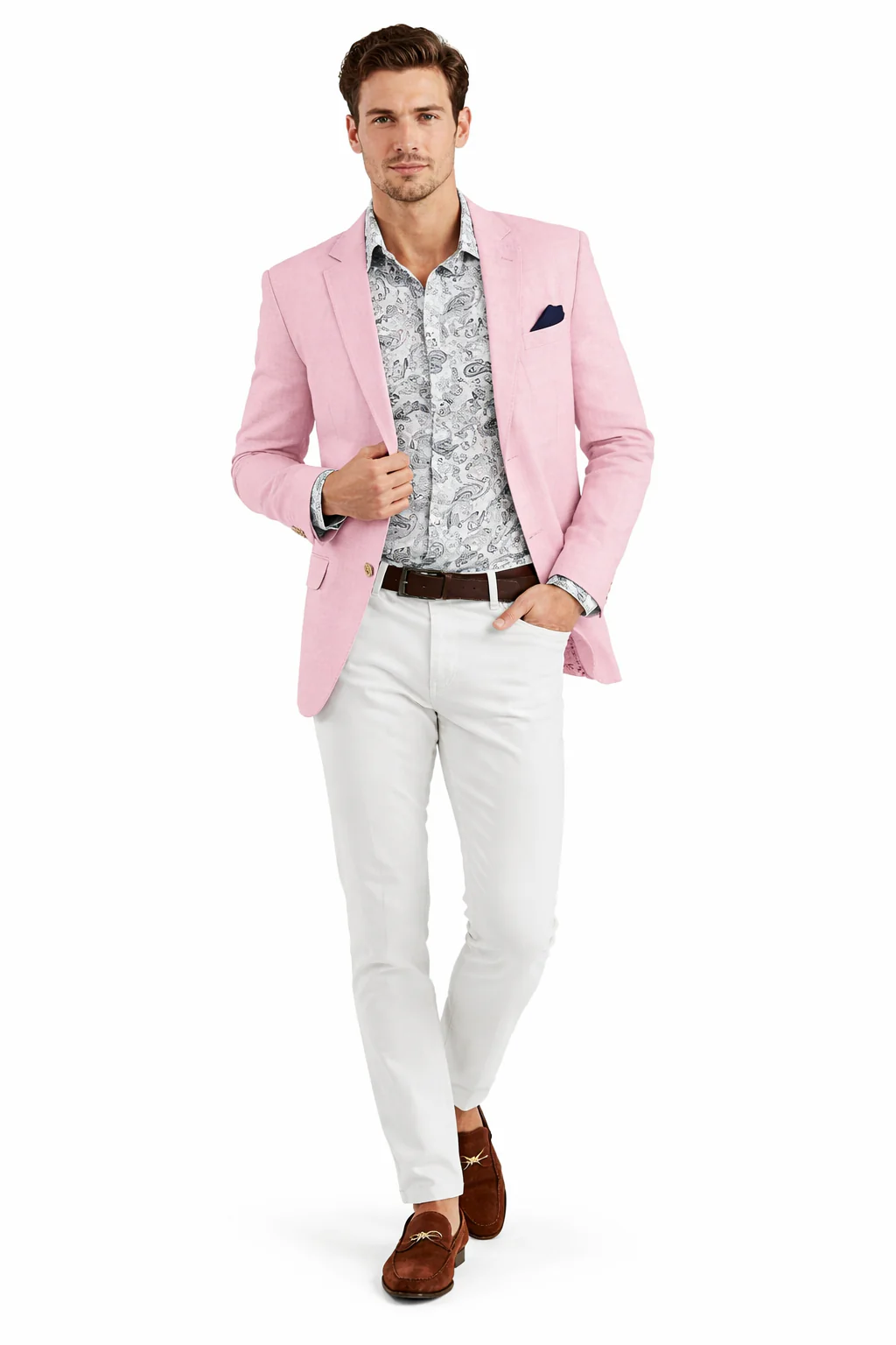 Linen Blazer - Pink Linen Sportcoat - Image 8