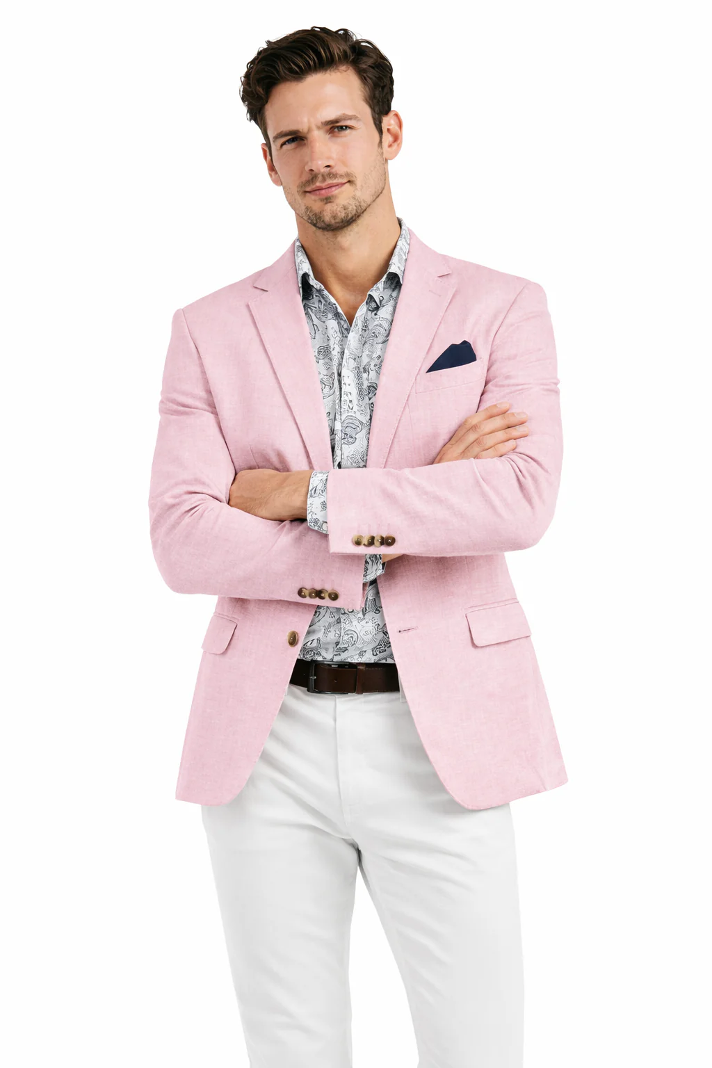 Linen Blazer - Pink Linen Sportcoat - Image 9