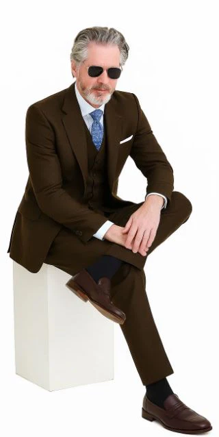 Linen Suit - Mens Summer Suits Brown Linen Color - Beach Wedding - Image 4