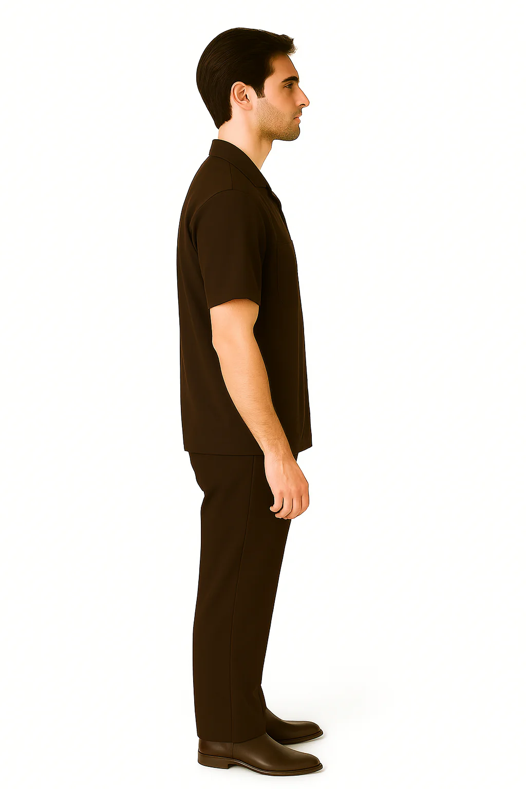 Linen Walking Suit Brown - Image 2