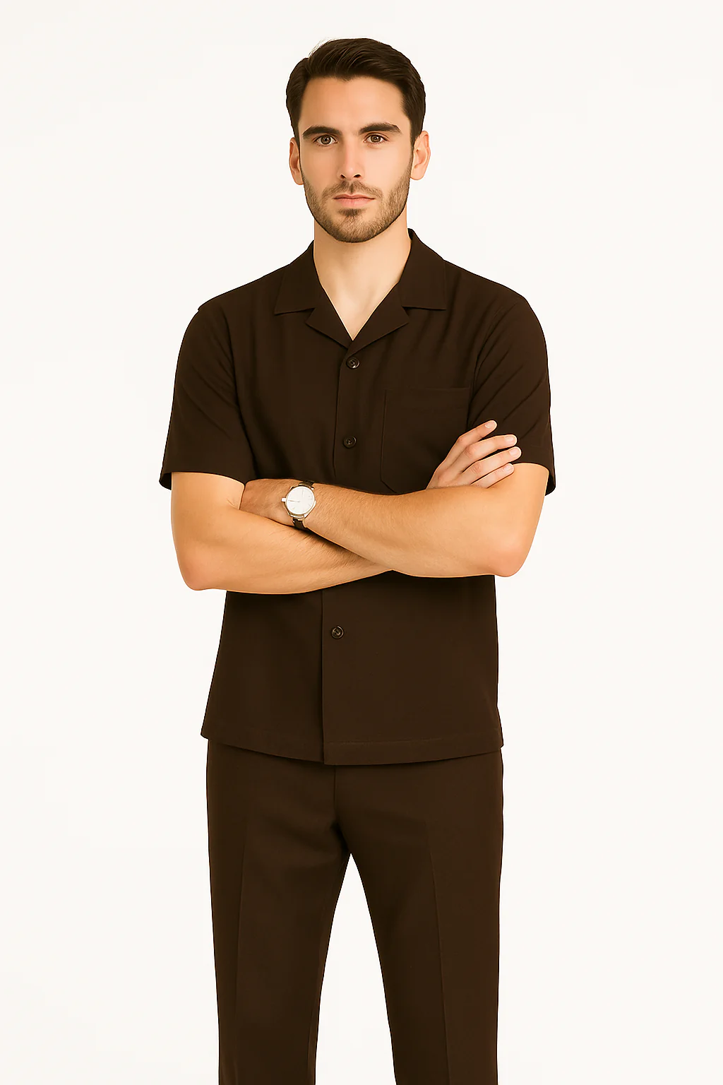 Linen Walking Suit Brown - Image 8
