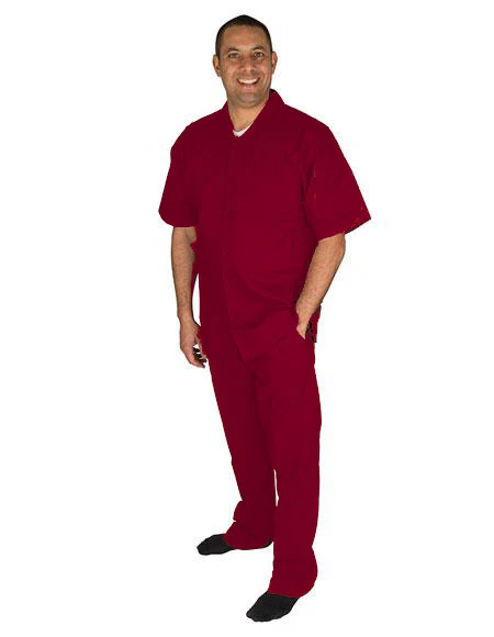 Linen Walking Suit Burgundy