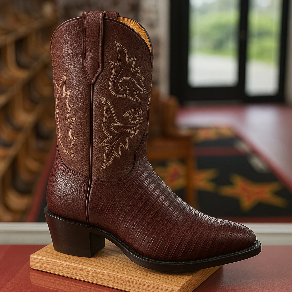 Lizard Print Western Boots - Image 3
