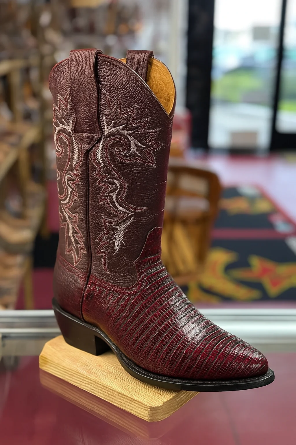 Lizard Print Western Boots - Image 5