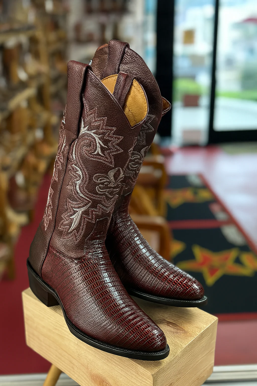 Lizard Print Western Boots - Image 6