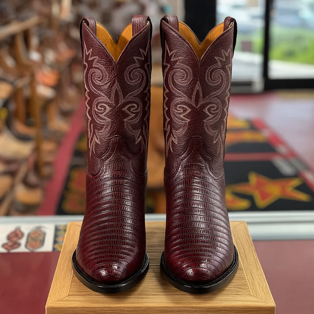 Lizard Print Western Boots - Image 9